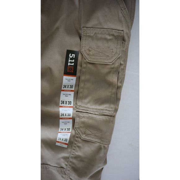 5.11+ Pro Tactical Pants 74273 Men's Sz 34x30 Khaki Relaxed Fit - Picture 5 of 6